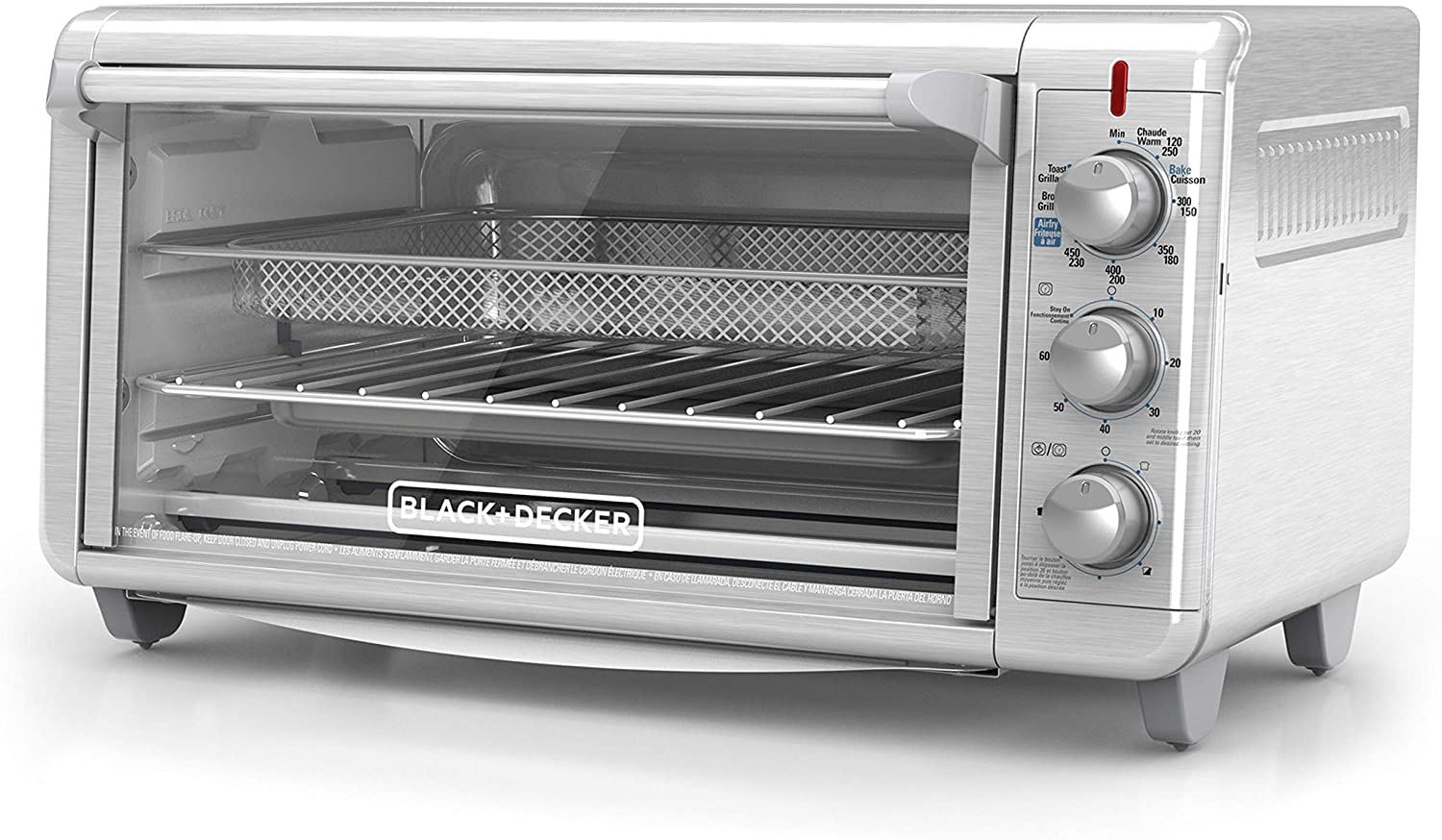 Black+Decker TO3265XSSD Extra Wide Crisp ‘N Bake Air Fry Toaster Oven