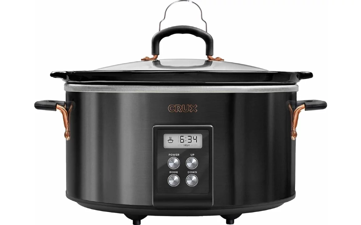 CRUX 6-Quart Programmable Digital Slow Cooker