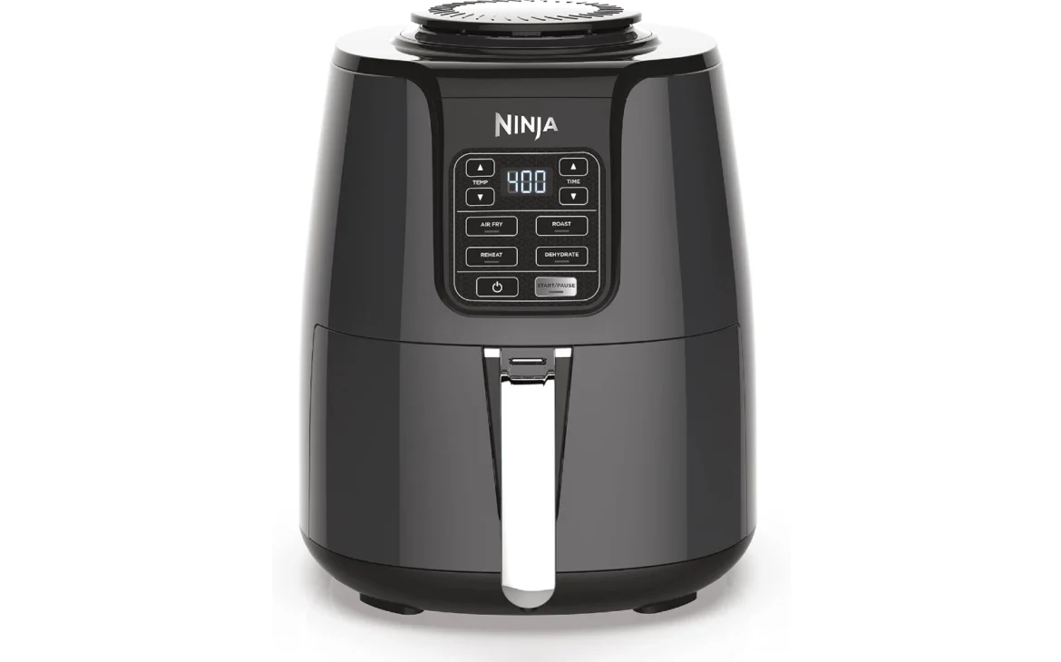 3. Ninja AF101 Air Fryer, 4 Qt, Black gray